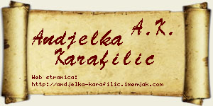 Anđelka Karafilić vizit kartica